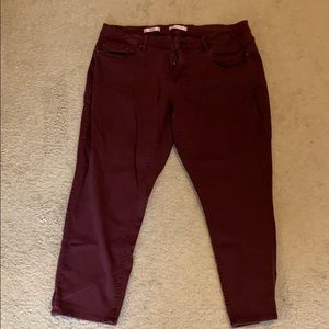 Maroon Vigoss Skinny Jeans